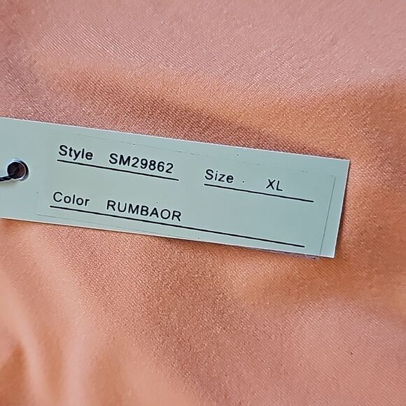 Blouse by Melissa Paige Asymmetrical in back Orange Size XL NWT - Picture 4 of 6